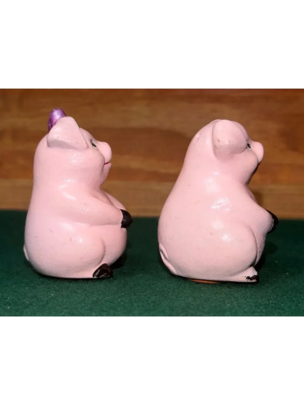 VTG Pink Pig Salt & Pepper Shakers Set 3